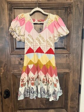 Love The Label V-Neck Patchwork Dress